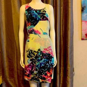 Spring floral faux wrap Dress